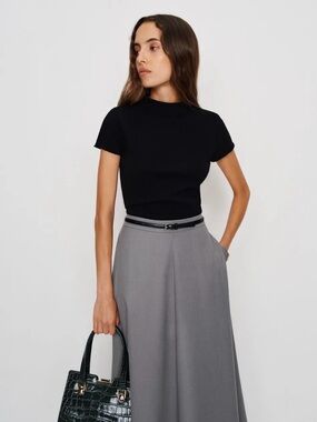 Reformation Harvest Thread Cashmere Mock Neck